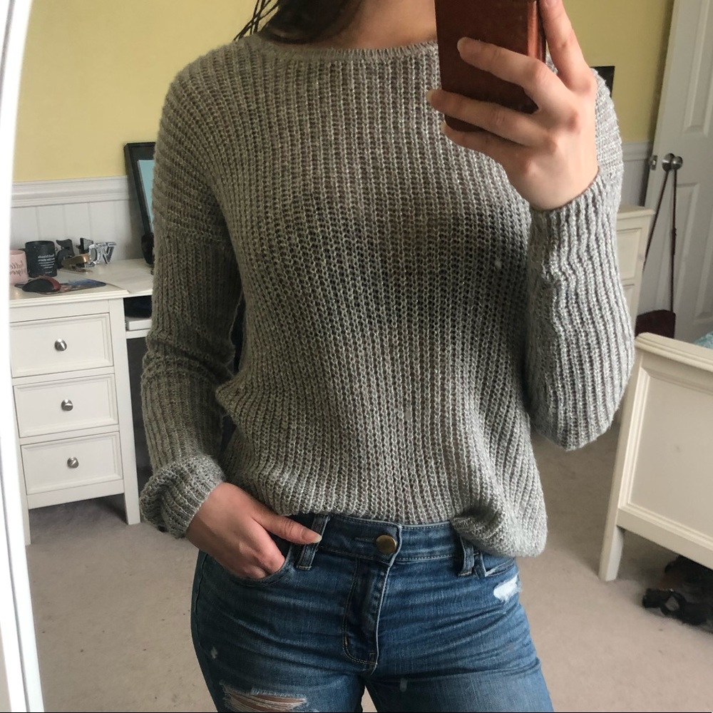 Gray Hollister Sparkle Sweater